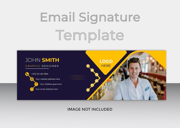 Vector email signature design template premium vector