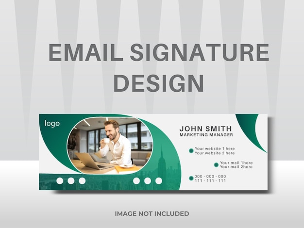 Email signature design template and professional facebook banner template Premium Vector