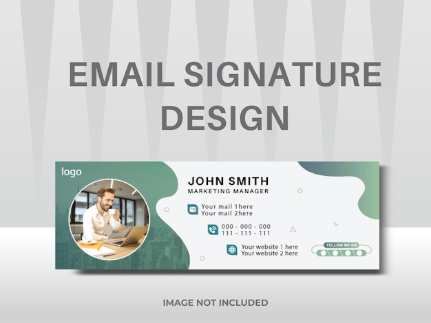 Email signature design template and professional facebook banner template Premium Vector