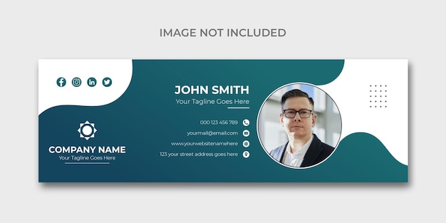 Email signature design template or social media cover template design