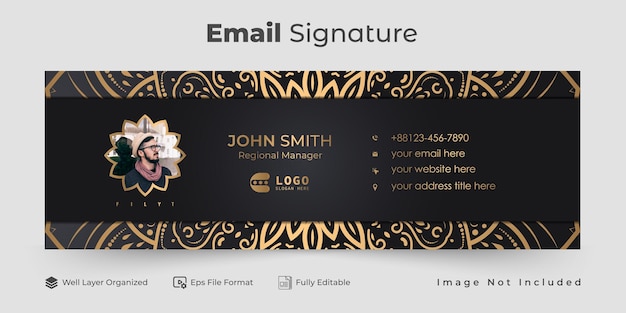 Email signature design template