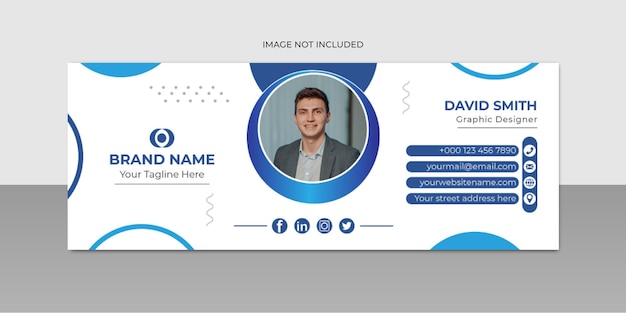 Vector email signature design template