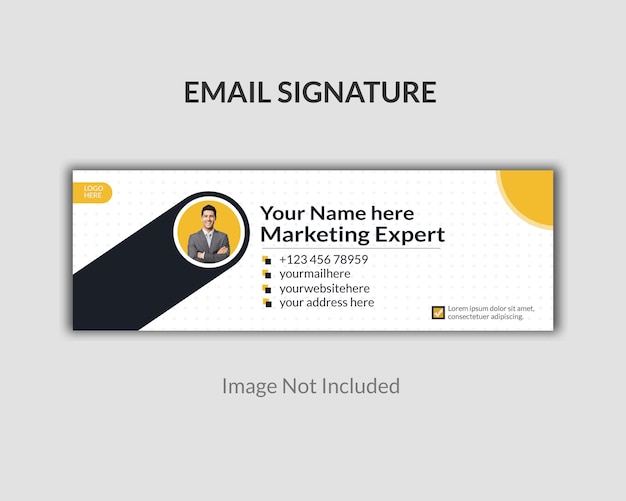 Email signature design template