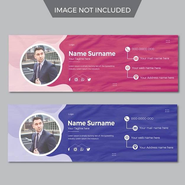 Email signature design template