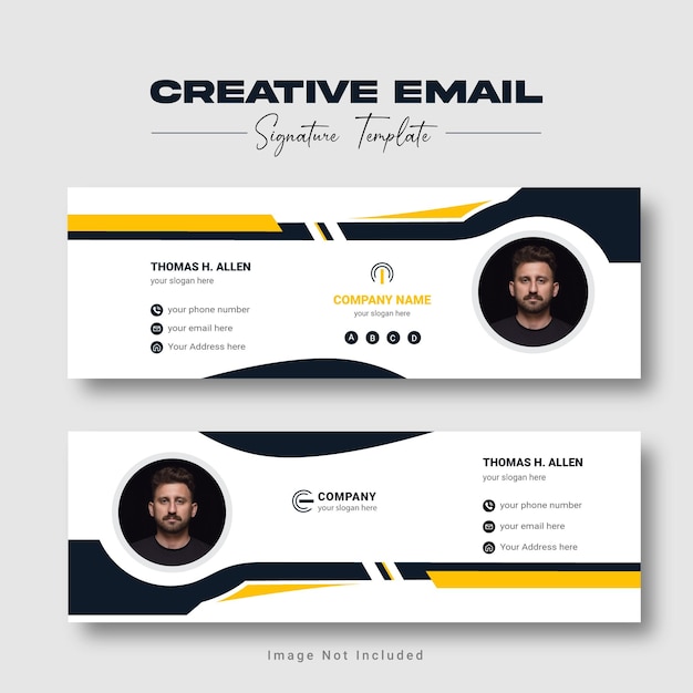 Vector email signature design template