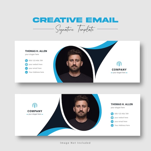 Vector email signature design template