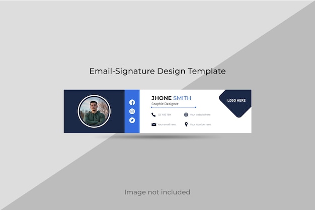 Vector email signature design template