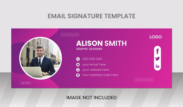 Email signature design template