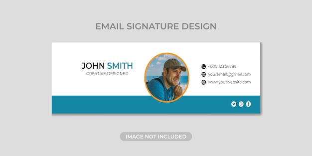 ベクトル メール署名デザインテンプレート