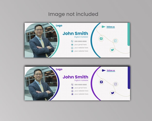 Email signature design template