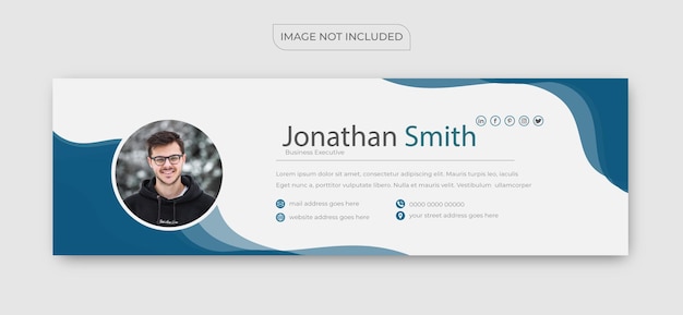 Vector email signature or email footer and corporate social media facebook cover design template