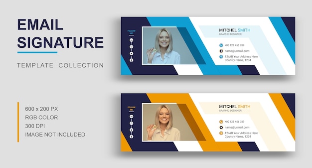 Vector email signature or email footer design