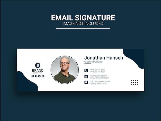 Email signature or email footer or personal social media cover