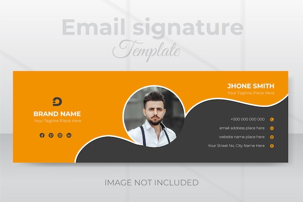 Email signature or email footer and social media cover design