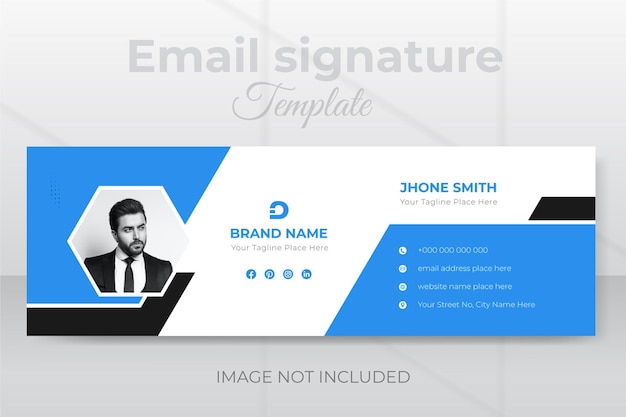 Vector email signature or email footer and social media cover design