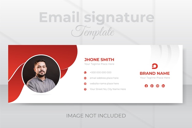 Email signature or email footer and social media cover design