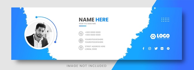 Email signature or email footer and social media Facebook cover design template