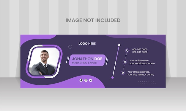 Email signature or email footer template design