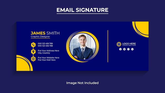 Vector email signature or email footer template and  social media cover design premium vector