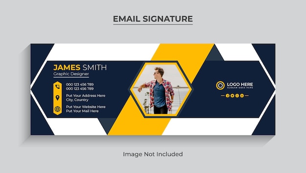 Vector email signature or email footer template and  social media cover design premium vector