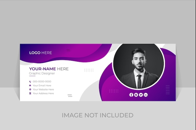 Email Signature  or Email Footer Template and Social Media Cover  Design
