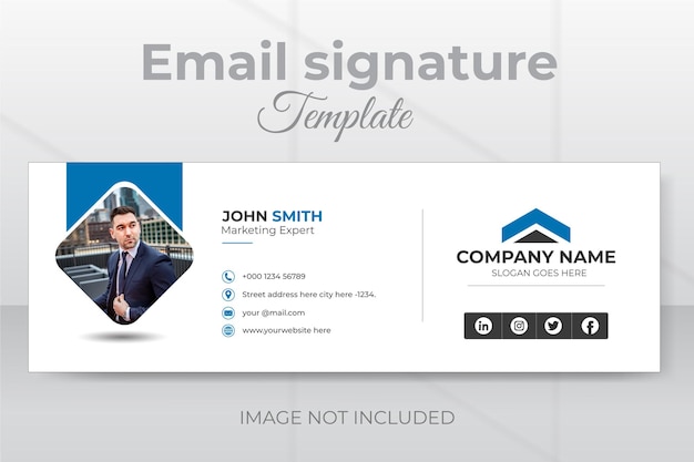 Email signature or Facebook cover template