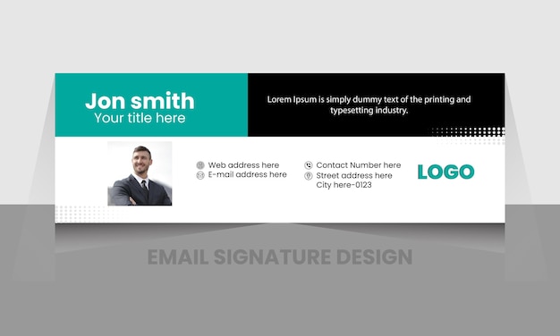 Vector email signature and footer design