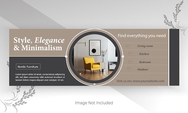 Vector email signature furniture template