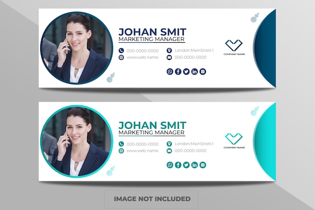 Vector email signature marketing design template