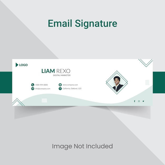 Email signature modern template design layout