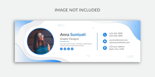 email signature or personal facebook cover and email footer template design