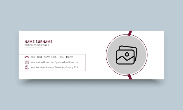 電子メール署名の個人的およびソーシャル Web バナー テンプレート