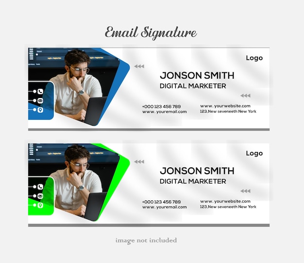 Vector email signature post design