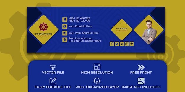 Email Signature Premium Template for Corporate Branding.