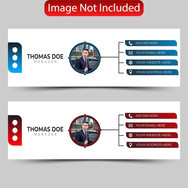 email signature template business and corporate design