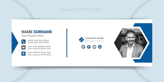 Email signature template or cover design