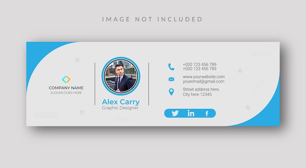 Email signature template design, business and corporate