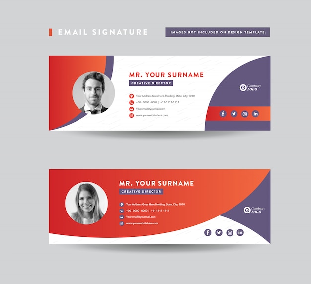 Email signature template design | email footer | personal social media cover 