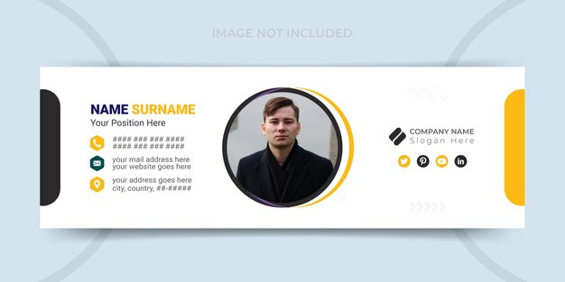 メールサインテンプレート デザイン メールフット ソーシャルメディアカバー