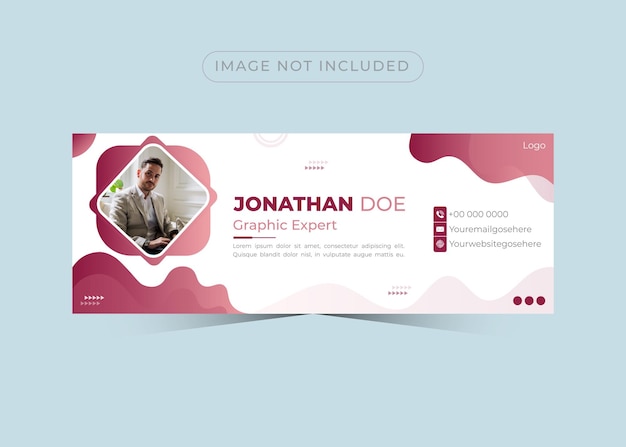 Email signature template design or face book cover template