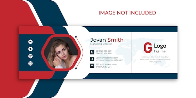 Email signature template design or facebook cover design or personal identity Premium vector