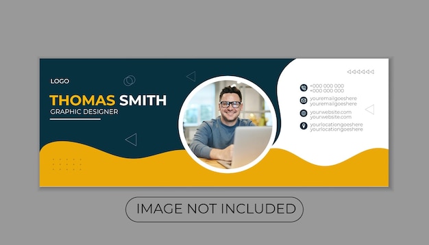 メール署名テンプレート デザインまたは facebook カバー デザイン。