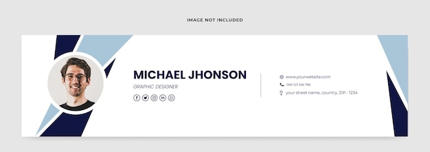 이메일 서명 템플릿 디자인 또는 Facebook 표지 템플릿 우아함