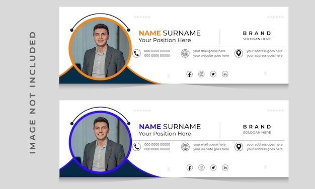 Email signature template design or facebook cover template