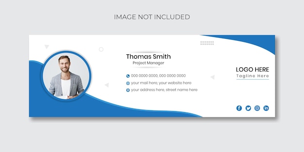 Email signature template design or facebook cover template