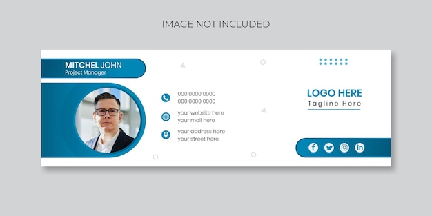 email signature template design or facebook cover template
