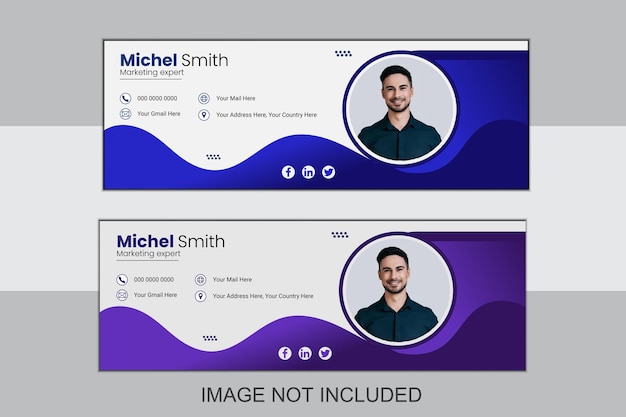 Email signature template design or Facebook cover template