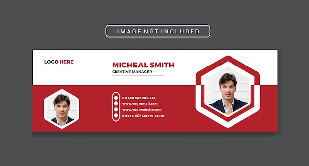 Email signature template design or facebook cover template