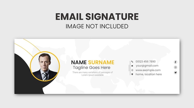 Email signature template design or facebook cover template