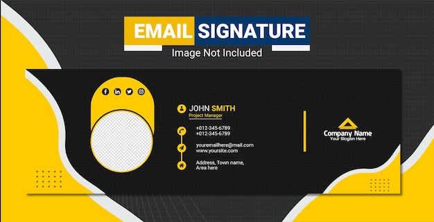 Email signature template design or facebook cover template